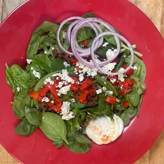 <SUPER SPINACH SALAD>