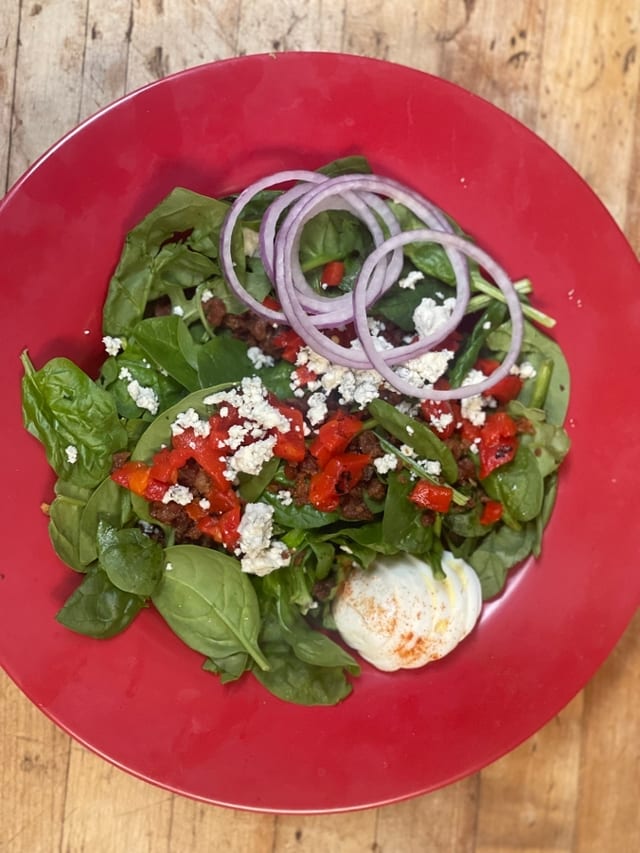 <SUPER SPINACH SALAD>.