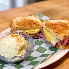 HOT PASTRAMI SANDWICH.